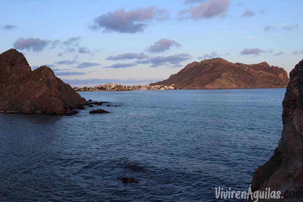 vistas playa del arroz aguilas