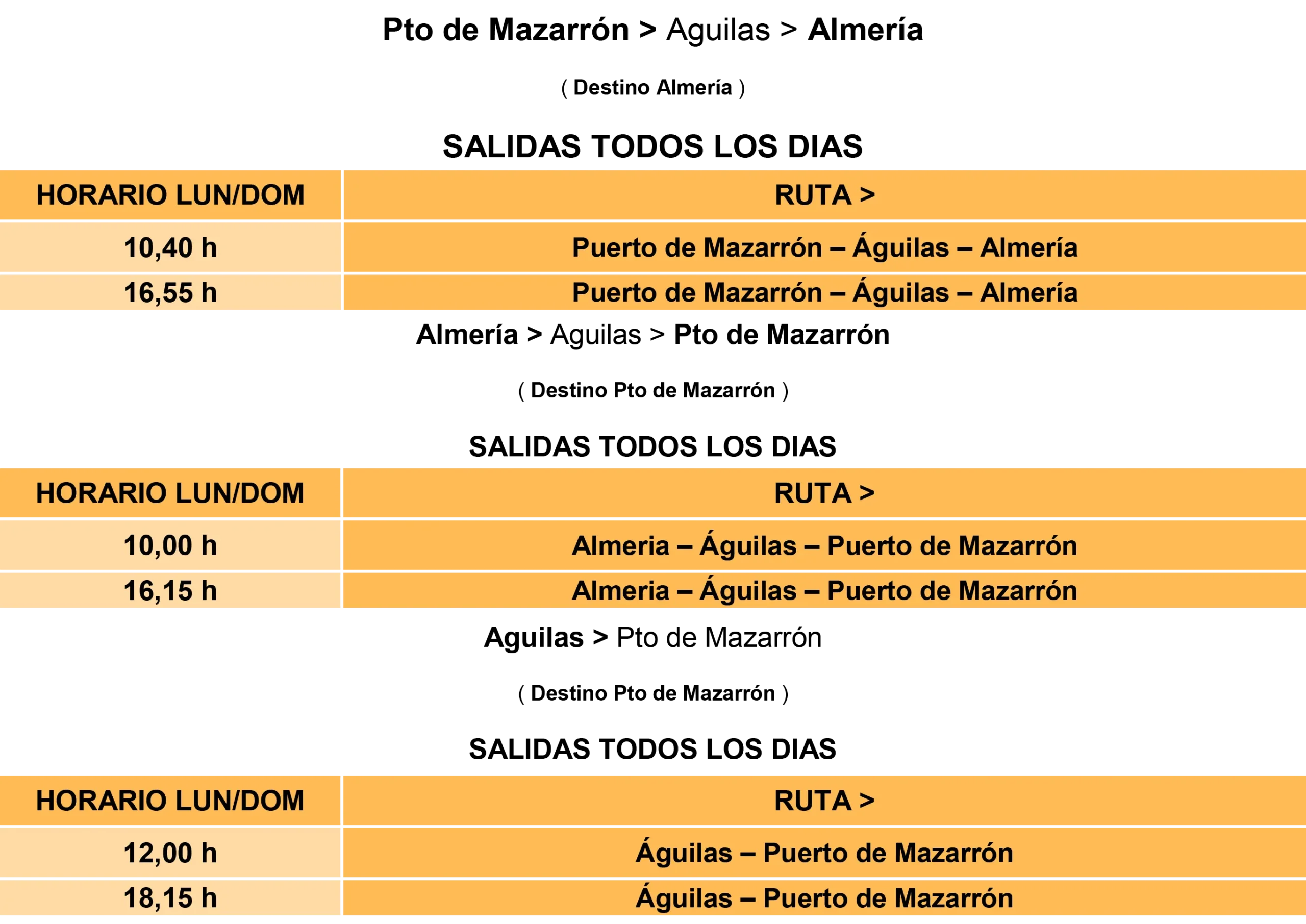 autobus aguilas mazarron ida y vuelta